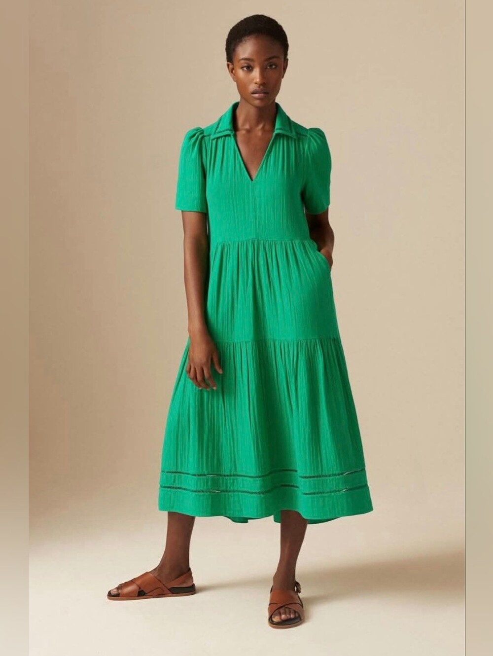 ME+EM Green Maxi Dress Size 10
